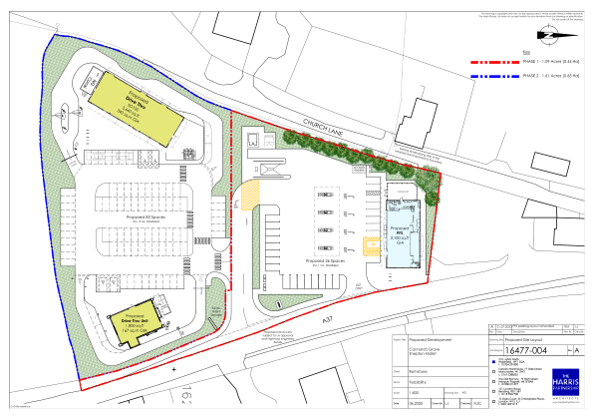 Plan of Burger & Coffee Drive-Thru