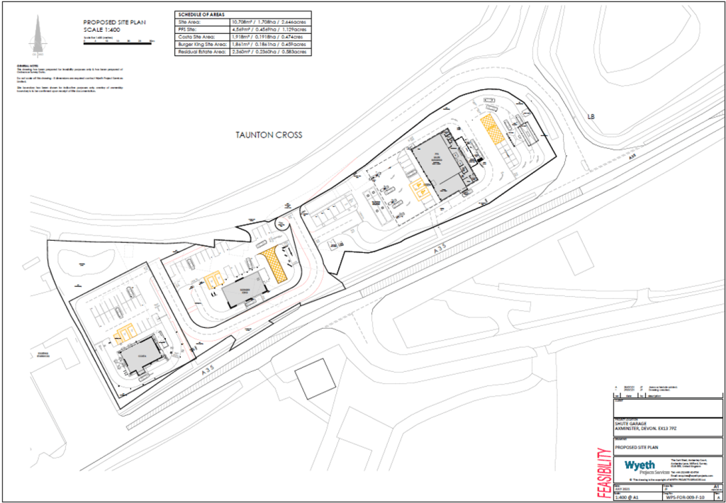 Plan of PFS & Fried Chicken & Coffee Drive Thru